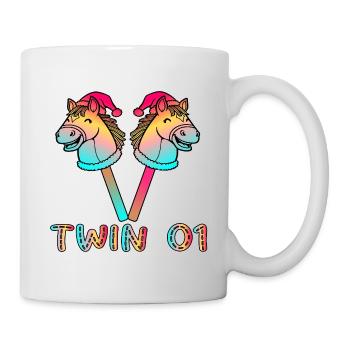Jumeau de cavalerie de Noël 01 - Mug blanc - blanc - Droite