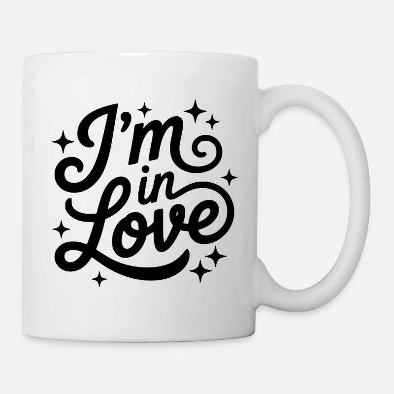 I'm in love script design - Mug - white