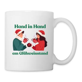 Hand in hand at the mulled wine stand Mulled wine couple - Mug - white - Right