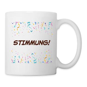 STIMMUNG! Party Silvester Festival mit Konfetti 🎉 - Tasse - Weiß - Rechts