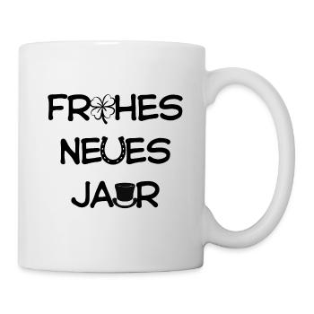 Frohes neues Jahr 2026 Silvester Neujahr Glück - Tasse - Weiß - Rechts