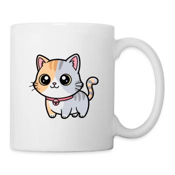 Calico Kitten Collar Charm - Mug - white - Right