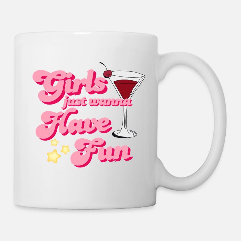 GIRLS JUST WANNA HAVE FUN - Mug blanc - blanc