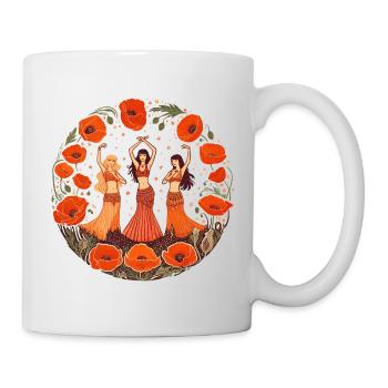Poppy Circle Bauchtanz-Trio - Tasse - Weiß - Rechts