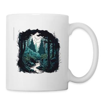 Mondwaldpfad im Mondschein - Tasse - Weiß - Rechts