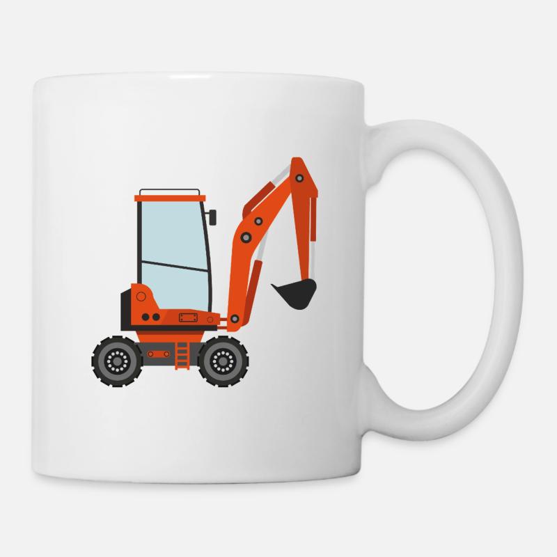 Bagger - Tasse - Weiß