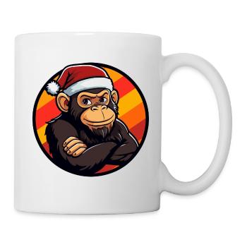 Noël du Chimpanzé Père Noël - Mug blanc - blanc - Droite