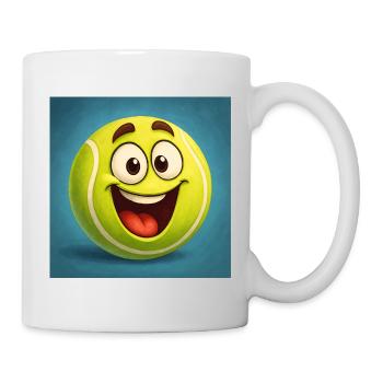 Happy Tennis Ball Face - Mug - white - Right