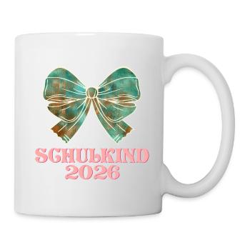 Schulkind 2026 Einschulung Mädchen - Tasse - Weiß - Rechts