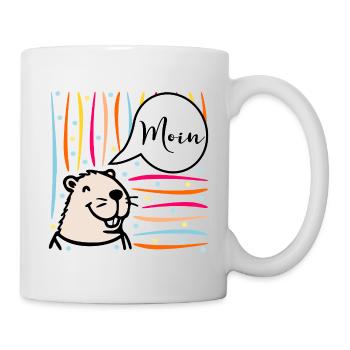 Norddeutschland Moin Capybara - Tasse - Weiß - Rechts