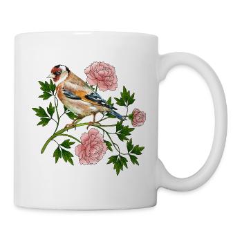 Bunter Vogel - Tasse - Weiß - Rechts