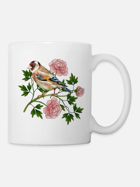 Bunter Vogel - Tasse - Weiß