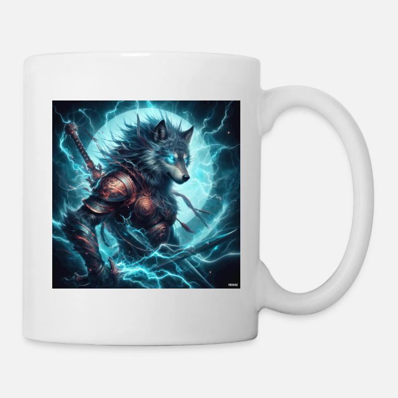 Armure de Loup Arcanique Lumineuse - Mug blanc - blanc