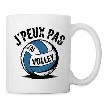 Je peux pas j ai Volley Humour cadeau - Mug blanc - blanc - Droite