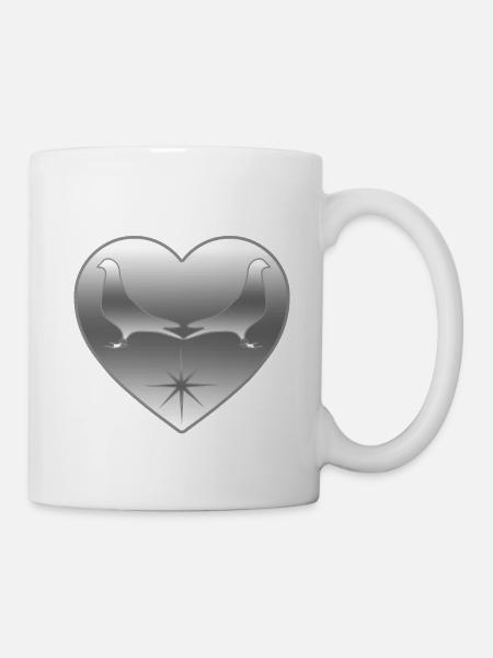 Tauben - Tasse - Weiß