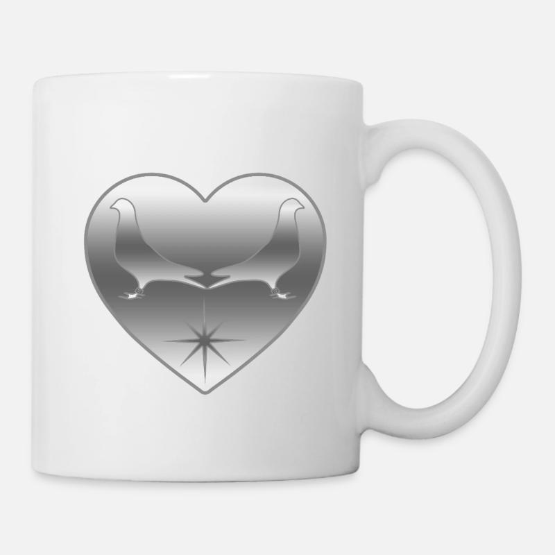 Tauben - Tasse - Weiß