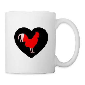 Hahn - Tasse - Weiß - Rechts