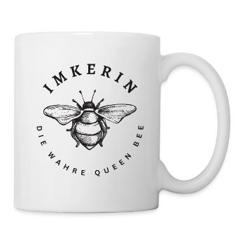 Imkerin – Die wahre Queen Bee Bienen Design - Tasse - Weiß - Rechts
