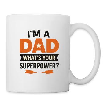 I am a father – What is your superpower? - Mug - white - Right