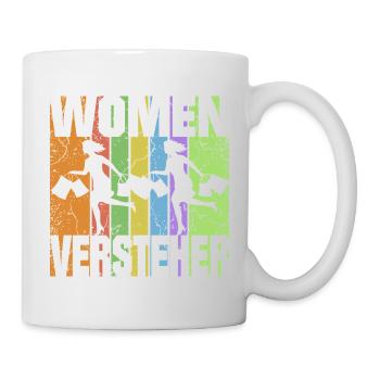 Frau im Kaufrausch - Tasse - Weiß - Rechts