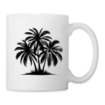 Palmen Oase gegen Stress Insel Tattoo Style - Mug blanc - blanc - Droite
