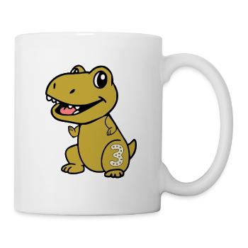 Cute Dinosaur - 3rd Birthday - Mug - white - Right