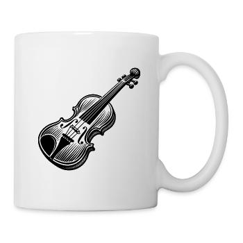 Geige - Tasse - Weiß - Rechts