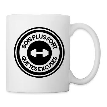 Be Stronger Than Your Excuses - Sport Bodybuilding - Mug - white - Right