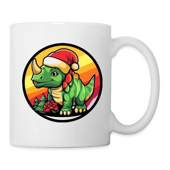 Dino Santa in Christmas splendour - Mug - white - Right