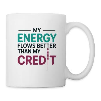 Meine Energie fließt besser, Akupunkteur-Fachkraft - Tasse - Weiß - Rechts