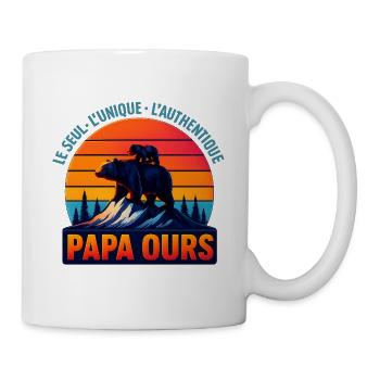 Papa Ours au Soleil Orange - Tasse - Weiß - Rechts