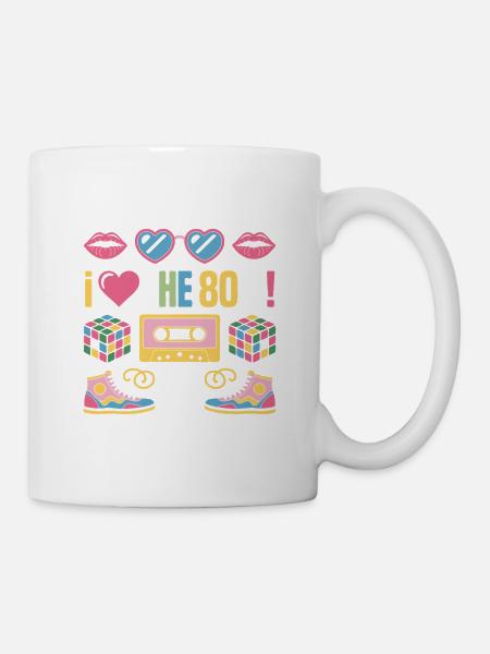 I love the 80s - Tasse - Weiß