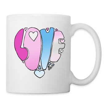LOVE Pastel Gradient Hearts - Mug - white - Right