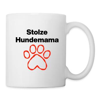 Stolze Hundemama – Pfotenliebe, Doglover - Tasse - Weiß - Rechts