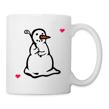 Winter Golfing Kids Golfer Snowman - Mug - white - Right