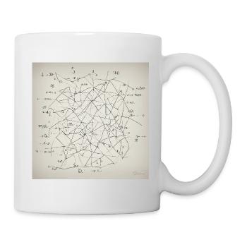 Abstraktes neuronales Netzwerk - Tasse - Weiß - Rechts