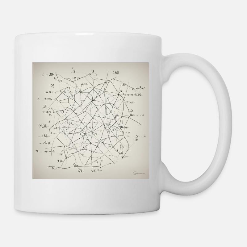 Réseau neuronal abstrait - Mug blanc - blanc