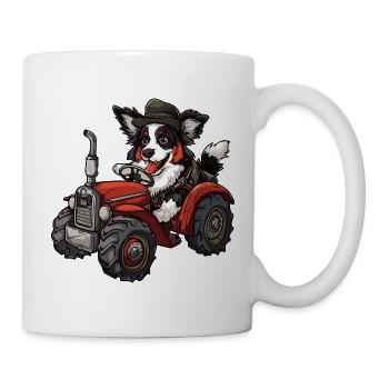 Chiens Border Collie Éleveur de tracteurs - Mug blanc - blanc - Droite