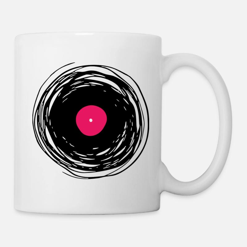 disque - Mug blanc - blanc