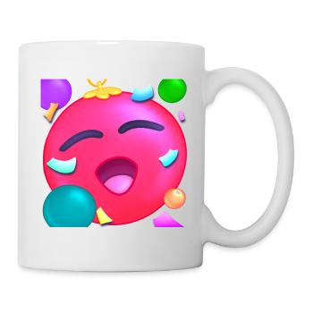 Boule de Noel Rose de Joie avec Confettis - Mug blanc - blanc - Droite