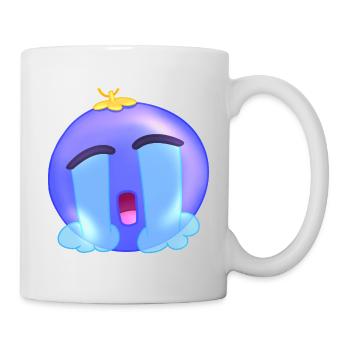 Trauriger blau-lila Weihnachtsball - Tasse - Weiß - Rechts