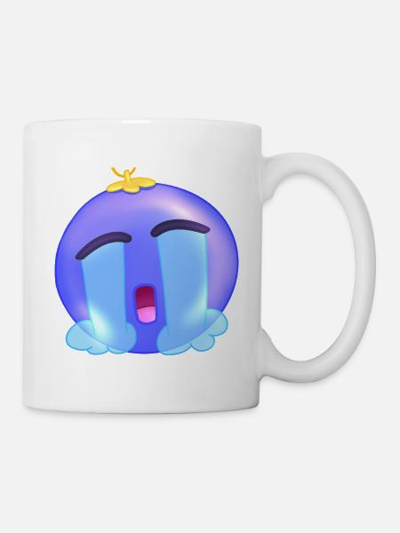 Trauriger blau-lila Weihnachtsball - Tasse - Weiß