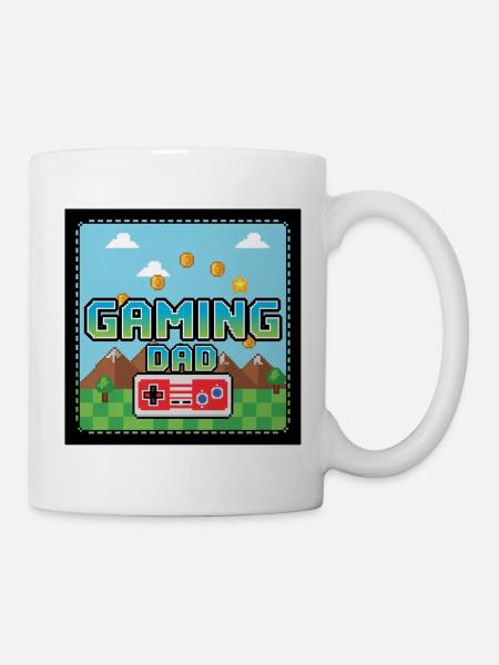 papa joueur - Mug blanc - blanc