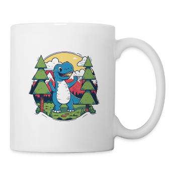Dino Adventure in the Forest Mountains - Mug - white - Right