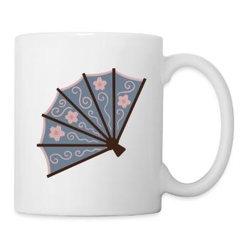 Éventail Blossom bleu poudre - Mug blanc - blanc - Droite