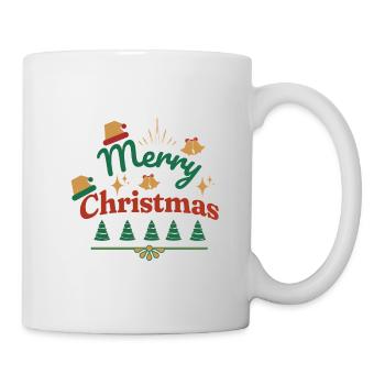 Fröhliche Weihnachten Retro-Print - Tasse - Weiß - Rechts