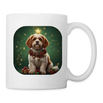 Chiot Starry Christmas Spinone avec Cloche - Mug blanc - blanc - Droite