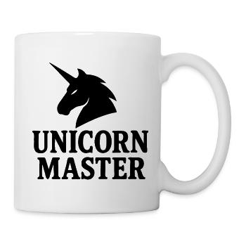 Logo minimaliste masculin représentant une licorne. - Mug blanc - blanc - Droite