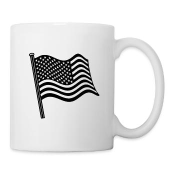 Flagge der Vereinigten Staaten - Tasse - Weiß - Rechts
