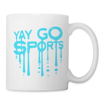 Yay Go Sports Sarkastisch Lustig Anti Sport Humor - Tasse - Weiß - Rechts